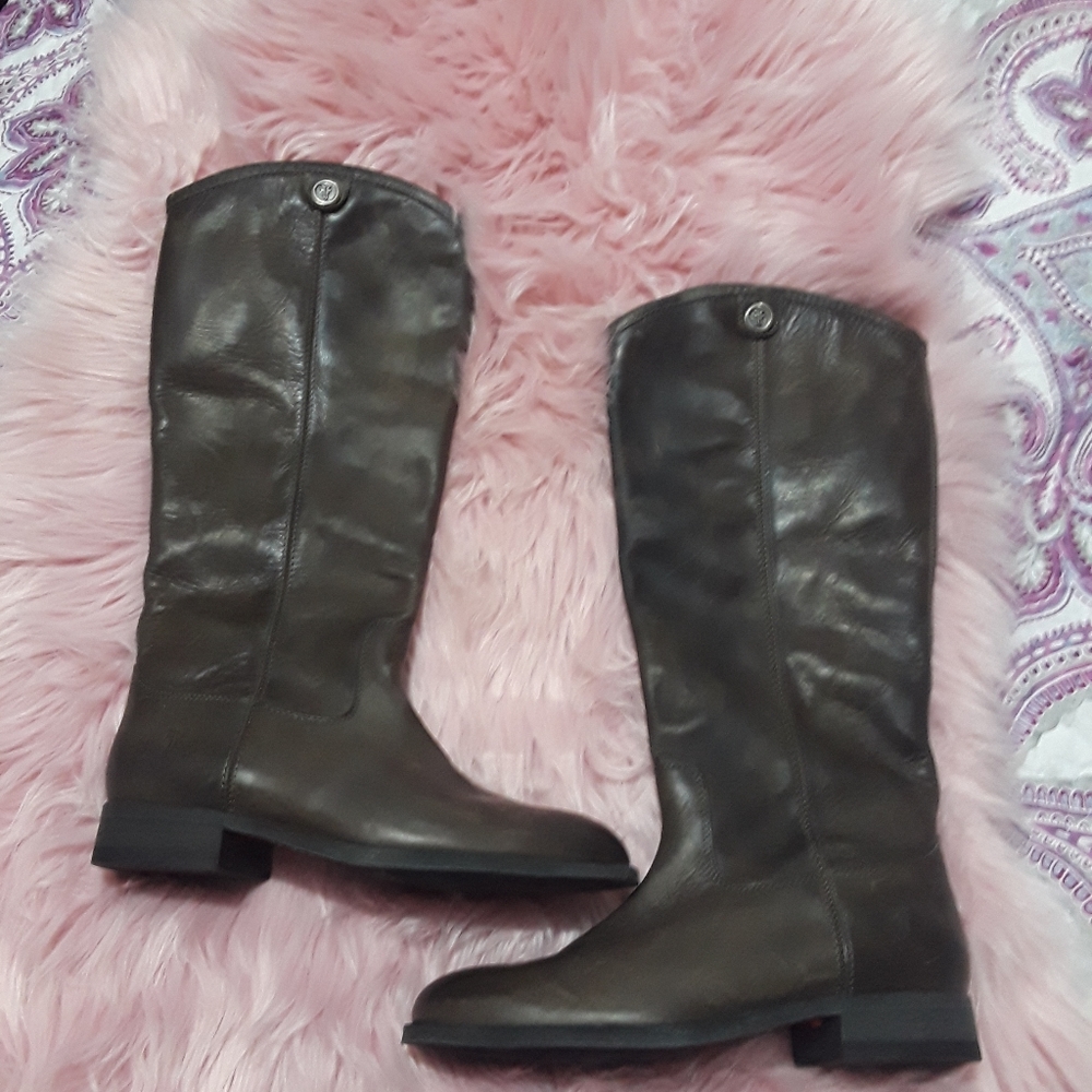 Frye Melissa Button 2 Leather Riding Boots